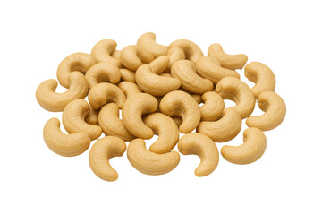 Cashew Nuts on White Background – Healthy Snack, Natural Food Ingredient