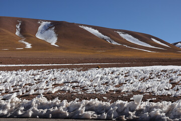 Landscape of the Los Flamencos National Reserve, Chile