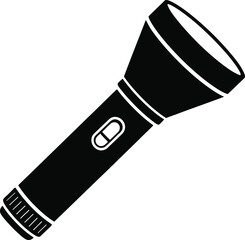 Flashlight Silhouette Vector Illustration