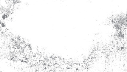 Monochrome halftone grunge overlay texture for artistic and modern graphic applications. Abstract mild textured halftone effect in black on white for clean grunge backgrounds. 