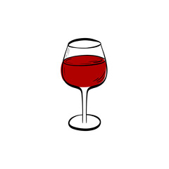 Minimal red wine icon with a modern outline and subtle vintage charm. Works well for cafe menus, alcohol branding, and upscale drinkware visuals