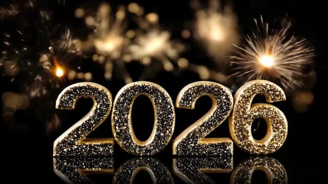 People gather to celebrate the arrival of 2026. Fireworks light up the sky as everyone shares smiles and joy. It's a moment to enjoy the festivities and holiday spirit together