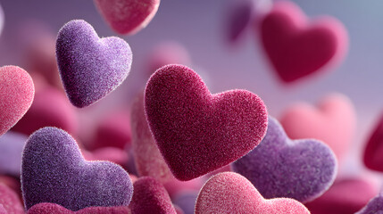 Valentine's Day Hearts Background: Minimalist Love Graphics for Websites