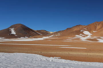 Landscape of the Los Flamencos National Reserve, Chile