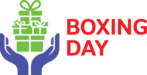 Festive illustration celebrating boxing day with vibrant colors and traditional elements perfect for holiday promotions