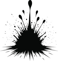 Ink splash splatter explosion abstract art vector
