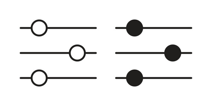 Settings sliders icon pictogram in trendy outline style. icon, sign or symbol.