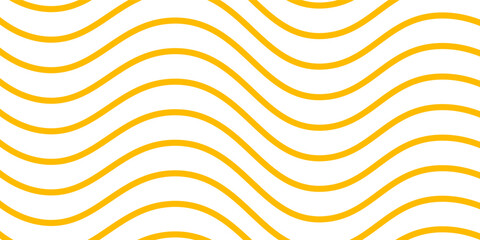 Yellow instant noodle, pasta and spaghetti texture with geometric wavy lines. Ramen, pasta vector pattern. Background abstract food illustration
