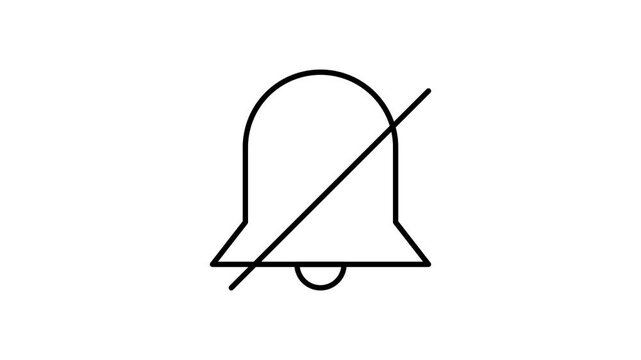 A yellow bell with a striking red cross, indicating a warning or important message.