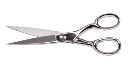 Stainless steel scissors isolated on white background