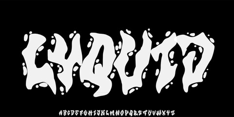 Display Alphabet Handwritten Grunge Font,Brush Halftone Style,street art wear, Uppercase.Vector Illustration