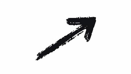 Hand Drawn Arrow on White Background