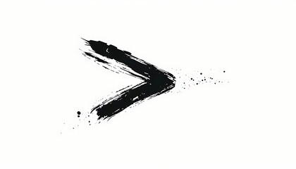 Hand Drawn Arrow on White Background