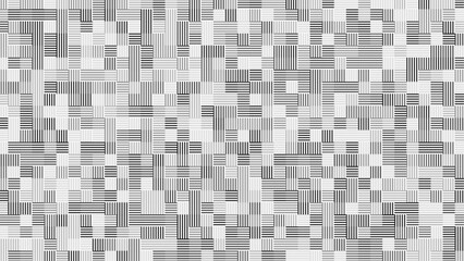 Dense Structured Monochrome Line Blocks — Vector Design Background