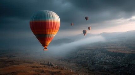 Obraz premium hot air balloons flying over cappadocia