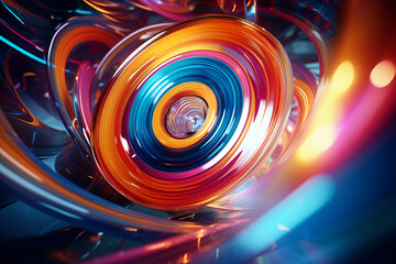 Colorful music 3d rendering scenery