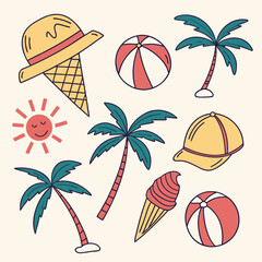 vector abstract doodles art element free download 