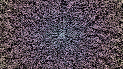 Futuristic Neon Hexagon Grid Pattern &ndash; Glowing Cyberpunk Geometric Vector Background