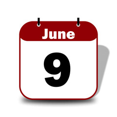 9 June Calendar Date