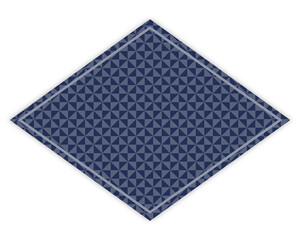 風車柄のフレーム、正月、新年、吹き出し、装飾、藍色