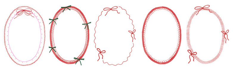 Oval shape frame collection design