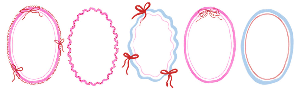 Oval shape frame collection design