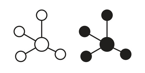 Particle icon in simple flat trend modern graphic design abstract logotype element