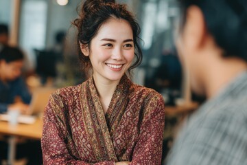 Traditional Business Attire in Modern Office Meeting