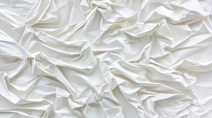 Obraz premium A white paper with wrinkles.