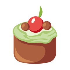Cupcake With Cherries