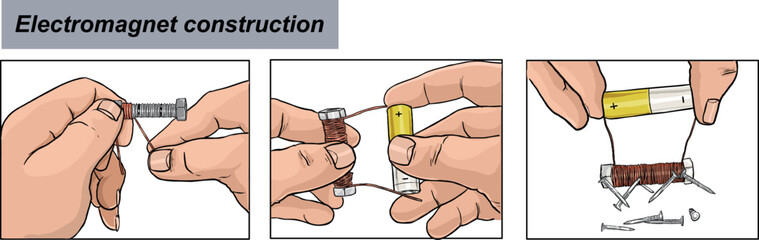 Making an Electromagnet Experiment with Copper Wire and a Battery