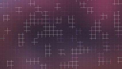 Viola Neon Grid Line Abstract Background with Soft Light Crosses