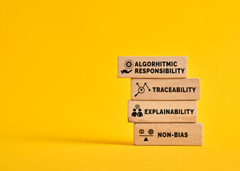 Algorithmic responsibility, traceability, explainability, and non bias concept