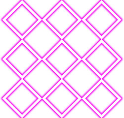 Obraz premium Seamless repeating geometric pattern of bright magenta and white interlocking diamond shapes on transparent background