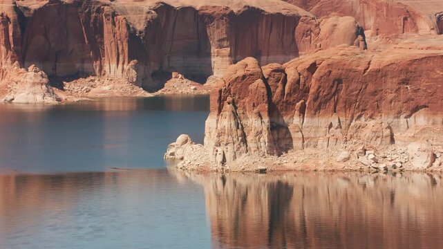 Aerial view of scenic Lake Powell in Utah