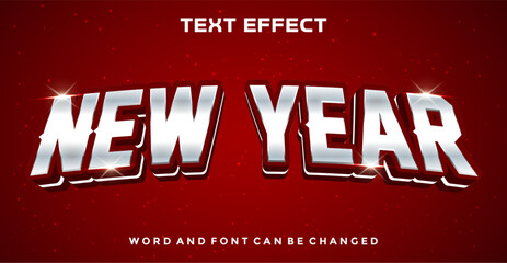 New year editable text effect