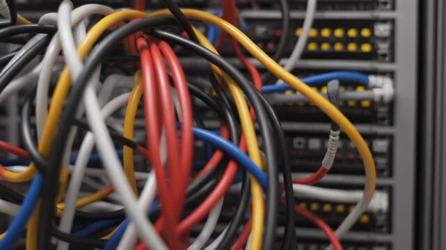 network cable on a computer