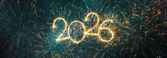 Happy New Year 2026 Wide Angle Web banner.