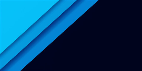 A concept vector illustration of blue abstract lines forming a pattern on a blank 3D sheet or business card template