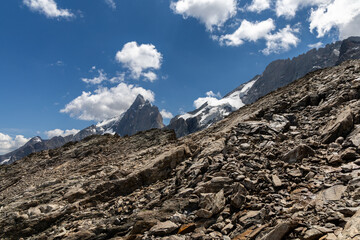 Scenic mountain view in the Écrins Massif, Hautes-Alpes ,France