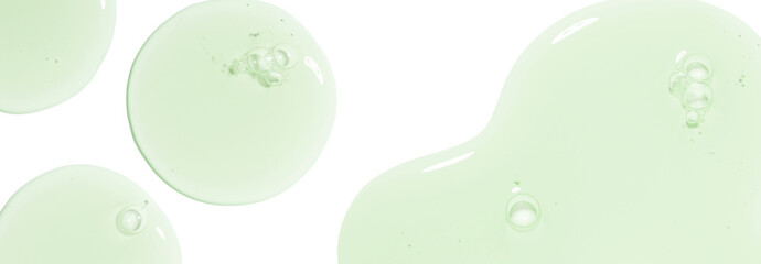 drops gel serum on a white background