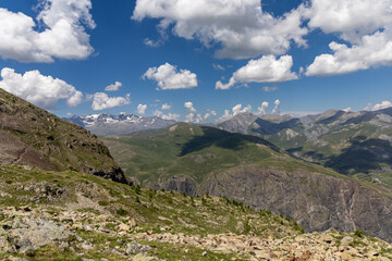 Scenic mountain view in the Écrins Massif, Hautes-Alpes ,France