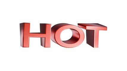 3D HOT text for trending offers, fast deals and attention-grabbing promo visuals