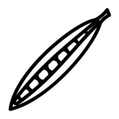green bean outline icon