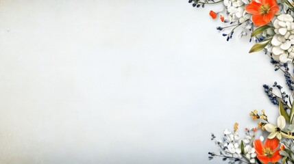 Fototapeta premium Elegant floral arrangement with delicate leaves on pristine white background botanical beauty display.