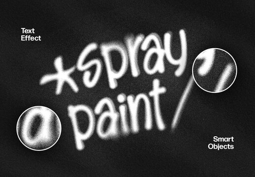Spray Paint Text Effect Mockup