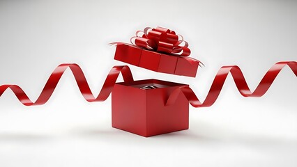 gift box with red ribbon