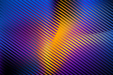 Abstract diagonal lines with vibrant blue, purple, and orange gradient effect, sharp texture