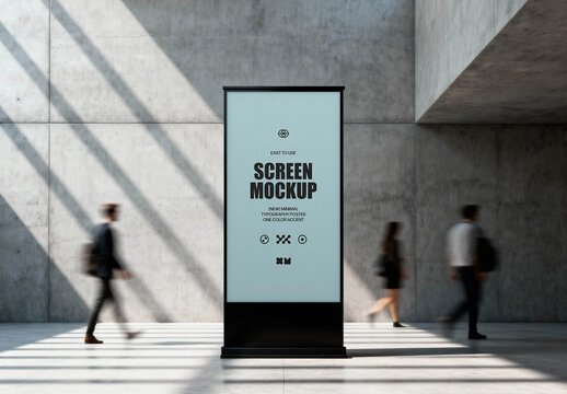 Gallery Digital Signage Screen Mockup