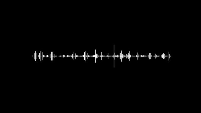 4K Abstract Digital Sound Waves Animation, Seamless Loop Audio Spectrum Equalizer Visualization on Black Screen, Modern Minimal Music Visualizer Motion Graphic Background